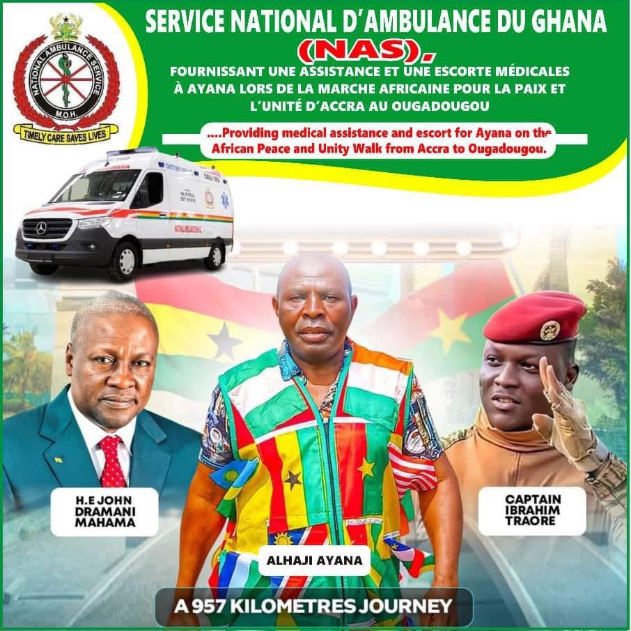 NAS Provides Medical Support for Alhaji Ayana’s African Peace and Unity Walk