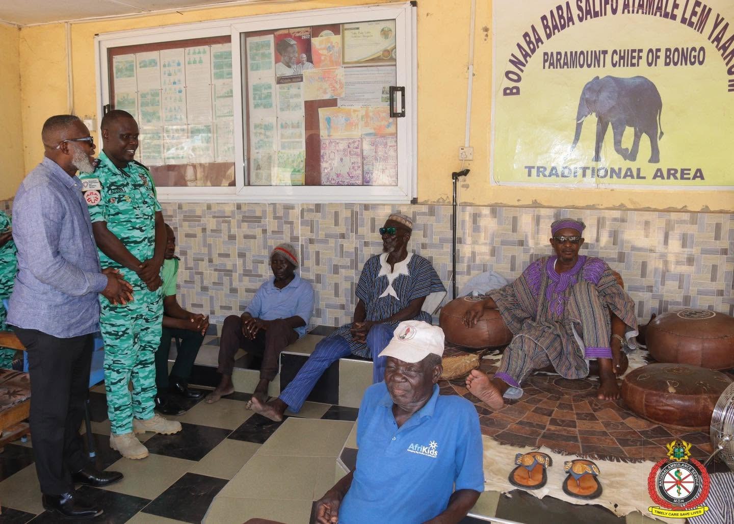 NAS CEO Pays Courtesy Call on Paramount Chief of Bongo