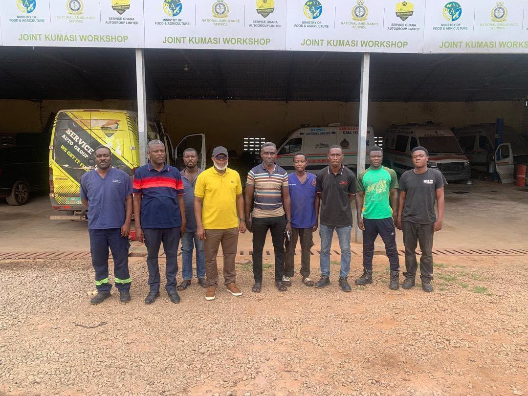 NAS CEO Commends Kumasi Workshop Staff, Pledges Fleet Restoration