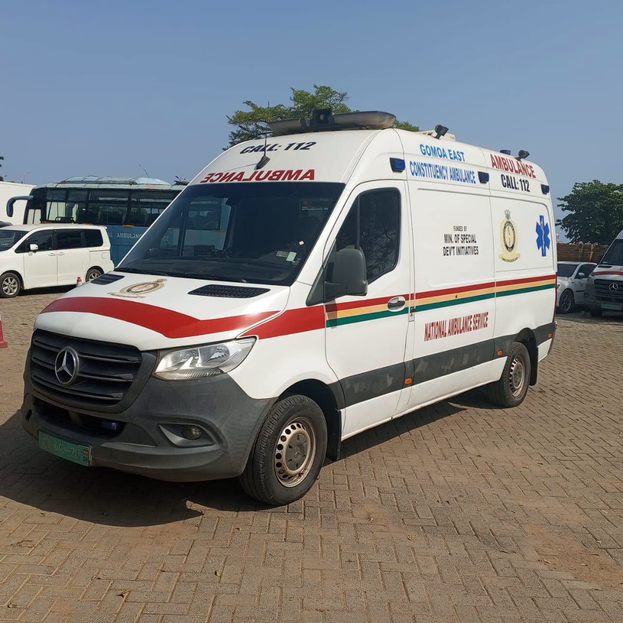 Gomoa East DCE Provides New Engine as Ambulance Returns to Active Service 
