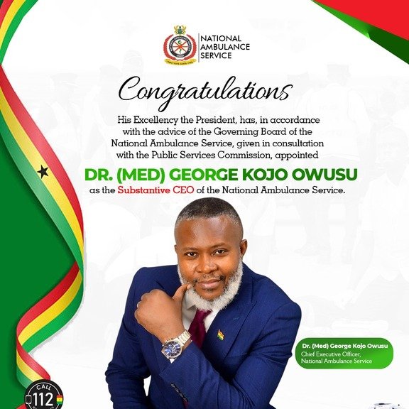 Dr. (Med) George Kojo Owusu confirmed as the substantive CEO of NAS