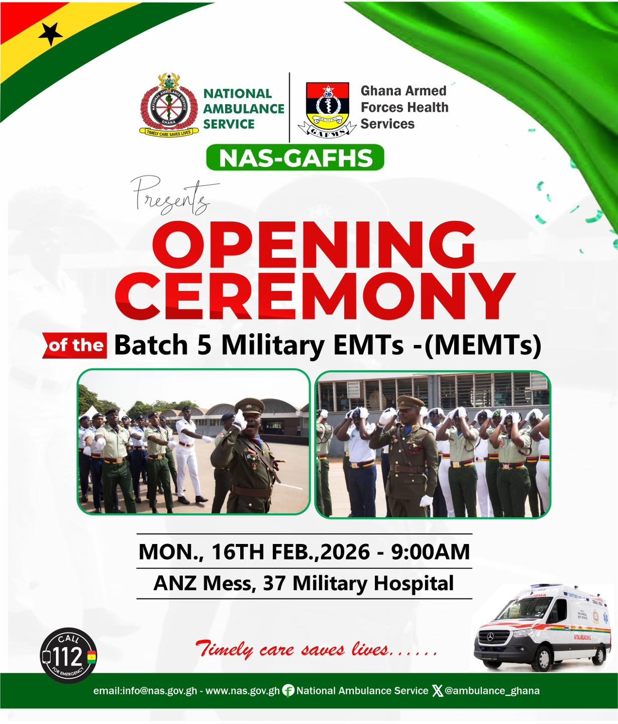 🚨🚨🚑It’s the OPENING CEREMONY FOR BATCH 5 MILITARY EMTs (MEMTs)