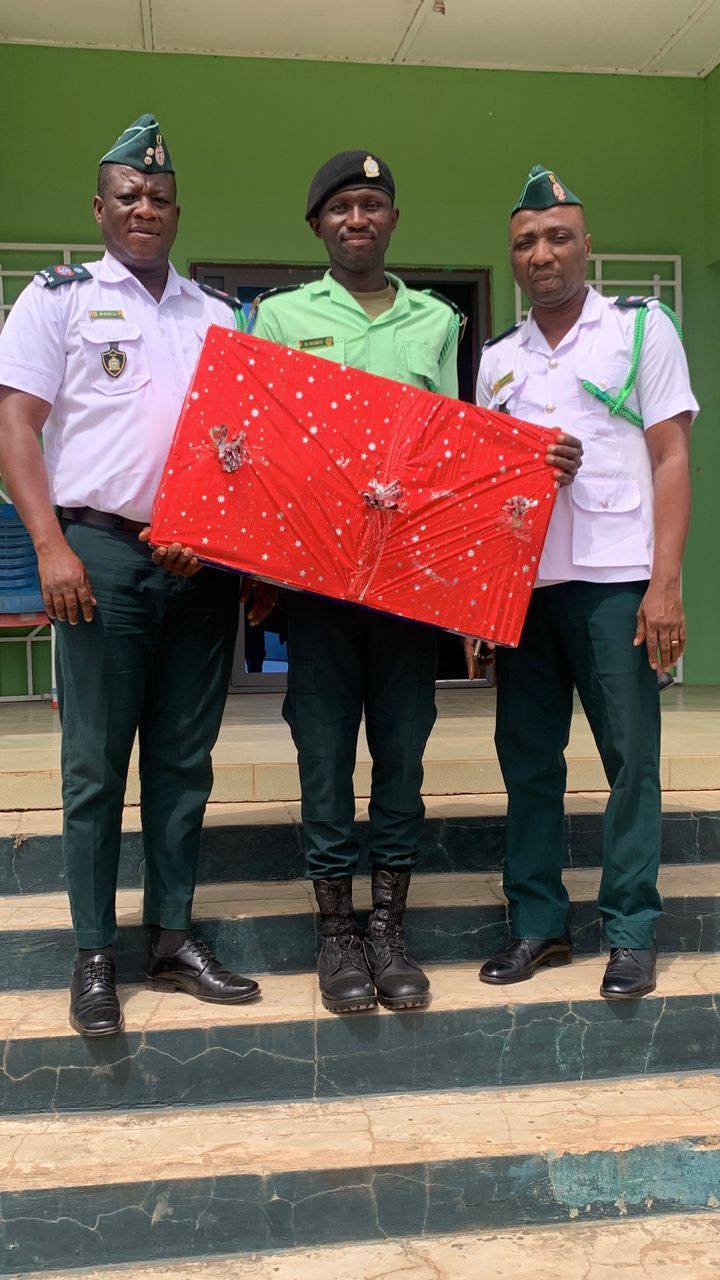 OTI REGIONAL NAS HONOURS SEMT DANIEL MARFO WITH A TELEVISION FOR LIFE-SAVING ACTION